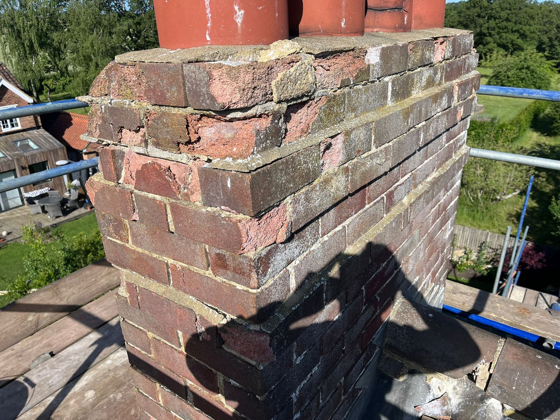 Chimney repointed