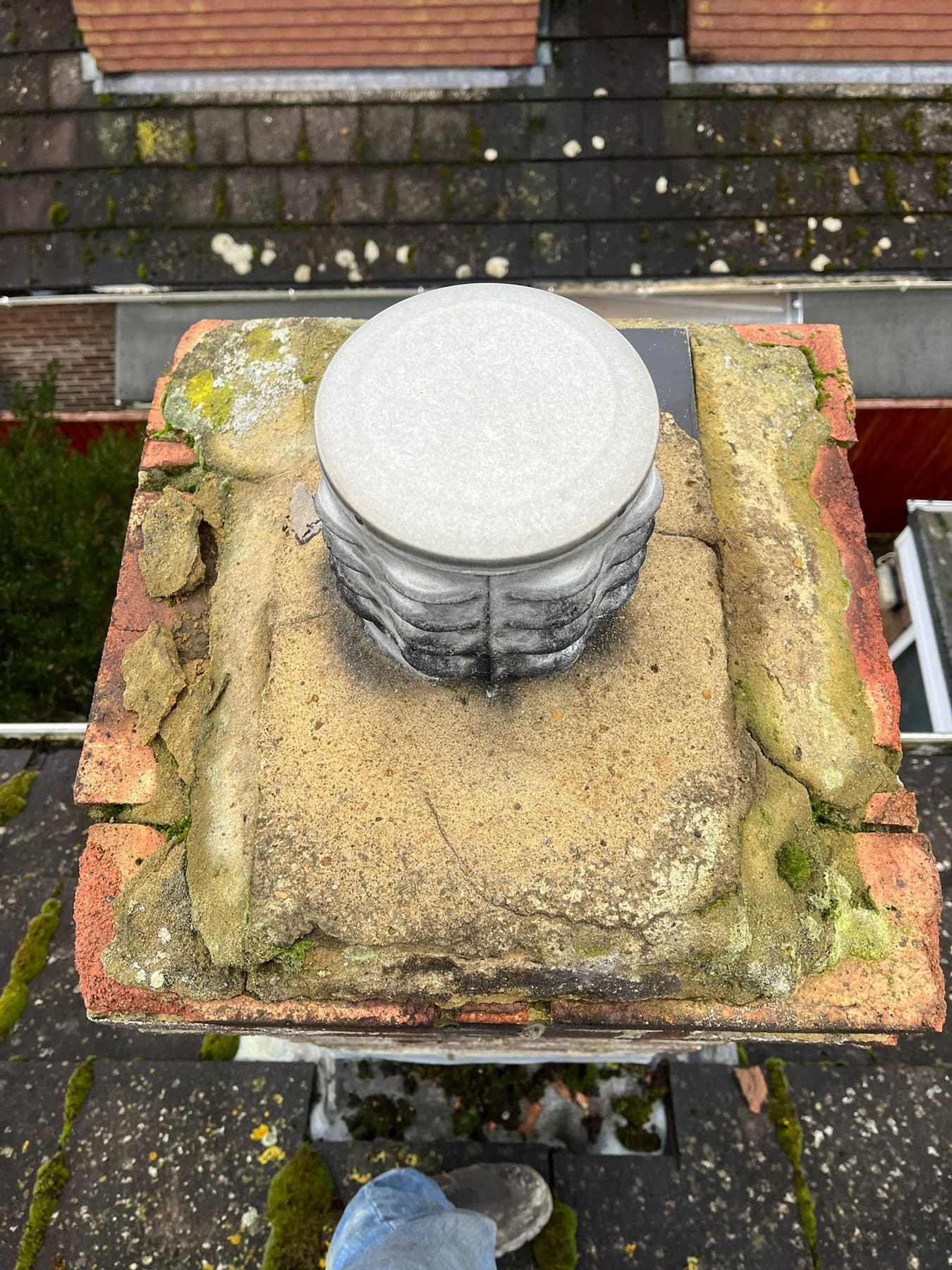 Chimney rebuilt with a new cowl